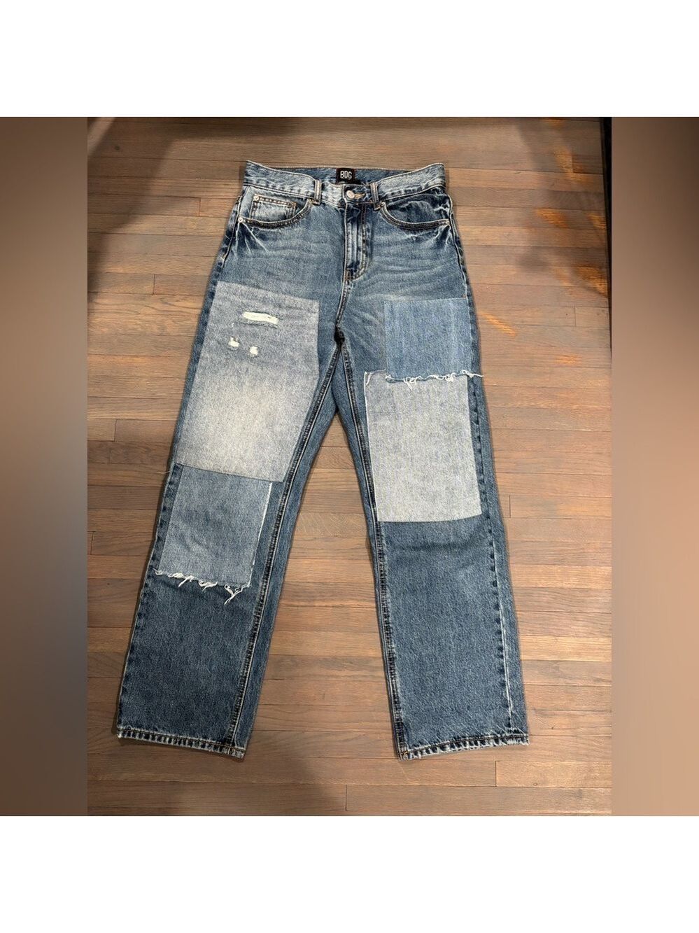 223. Bdg High Waisted Denim Patchwork Jeans